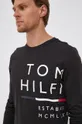 crna Pamučna majica dugih rukava Tommy Hilfiger