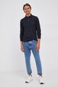 Tommy Hilfiger camicia a maniche lunghe MW0MW20182.4890 blu navy AW21