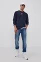 Tričko s dlhým rukávom Tommy Jeans tmavomodrá