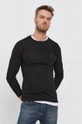 czarny Trussardi Longsleeve Męski