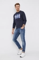 Pepe Jeans Longsleeve bawełniany granatowy