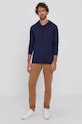 Polo Ralph Lauren longsleeve din bumbac 714844760001 bleumarin AW21