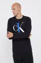 Pidžama dugih rukava Calvin Klein Underwear crna