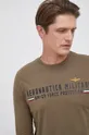 zielony Aeronautica Militare Longsleeve bawełniany