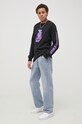 Pamučna majica dugih rukava HUF X Playboy TS01779 crna AW21