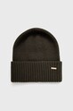 Woolrich Czapka wełniana bawełna zielony CFWWAC0107FRUF0600