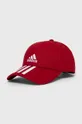 czerwony adidas Performance Czapka z daszkiem H31139 Damski