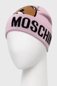 Шапка Moschino розовый