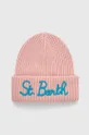 różowy MC2 Saint Barth czapka z domieszką kaszmiru Damski