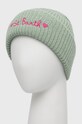 Čiapka s prímesou kašmíru MC2 Saint Barth LIND001 zelená AA00