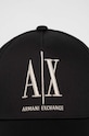Bavlněná baseballová čepice Armani Exchange 944170.1A170 černá AW23