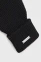 Μάλλινα γάντια Woolrich μαύρο