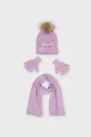 фиолетовой Детские шапка, шарф и перчатки Mayoral Для девочек