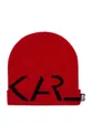 czerwony Karl Lagerfeld Czapka dziecięca Z11035. Dziewczęcy