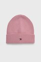Tommy Hilfiger Căciulă copii uni roz AU0AU01209.4890