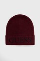 Čepice Guess směs burgundské AM8858.WOL01