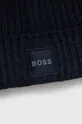 Вовняна шапка Boss темно-синій