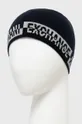 Armani Exchange klobuk in šal iz volnene mešanice mornarsko modra