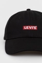 Памучна шапка Levi's черен