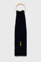 tmavomodrá Čiapka a šál s prímesou vlny Polo Ralph Lauren Pánsky