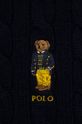 námořnická modř Vlněná čepice a šála Polo Ralph Lauren