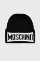 Vunena kapa Moschino print crna M5540.60077