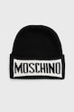 Moschino czapka wełniana z domieszką wełny czarny M5540.60077