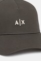 Armani Exchange čiapka so šiltom pánska bavlnená 954112.CC571 zelená SS26