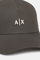 Armani Exchange čiapka so šiltom pánska bavlnená 954112.CC571 zelená SS26
