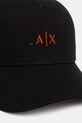 Armani Exchange kapa s šiltom moška bombažna 954112.CC571 črna SS26