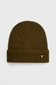 Lyle & Scott Czapka wełna zielony HE305CL.W485