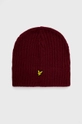 bordowy Lyle & Scott Czapka Unisex