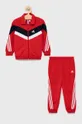czerwony adidas Performance Dres dziecięcy H28830 Chłopięcy