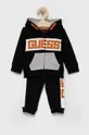 μαύρο Παιδική βαμβακερή αθλητική φόρμα Guess Για αγόρια