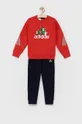 czerwony adidas Performance Dres dziecięcy H40344 Chłopięcy