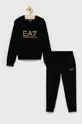 чёрный Детский спортивный костюм EA7 Emporio Armani Для девочек