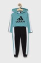 Dětská souprava adidas Performance H26618 pletenina tyrkysová H26618