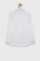 Παιδικό βαμβακερό πουκάμισο Lacoste λευκό