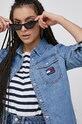 Tommy Jeans Koszula bawełniana DW0DW11221.4890 niebieski DW0DW11221.4890