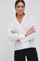 The Kooples Bluzka z domieszką jedwabiu FTOP23059K biały AW21