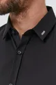 Βαμβακερό πουκάμισο Hugo μαύρο