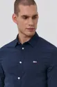 tmavomodrá Košeľa Tommy Jeans Pánsky