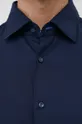 Βαμβακερό πουκάμισο Boss σκούρο μπλε