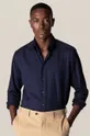 tmavomodrá Bavlnená košeľa Eton Pánsky