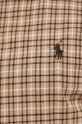 Хлопковая рубашка Polo Ralph Lauren бежевый