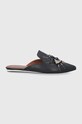 Kurt Geiger London Șlapi de piele piele negru OL.EYE.0