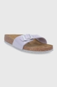 Kožené šľapky Birkenstock Madrid fialová