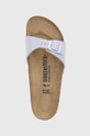 фиолетовой Кожаные шлепанцы Birkenstock Madrid