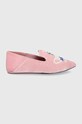 Kurt Geiger London Mokasyny Junkfort Loafer płaski różowy 8492753609.53