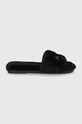 Tory Burch Kapcie skórzane Double Shearling Slide czarny 83484.001